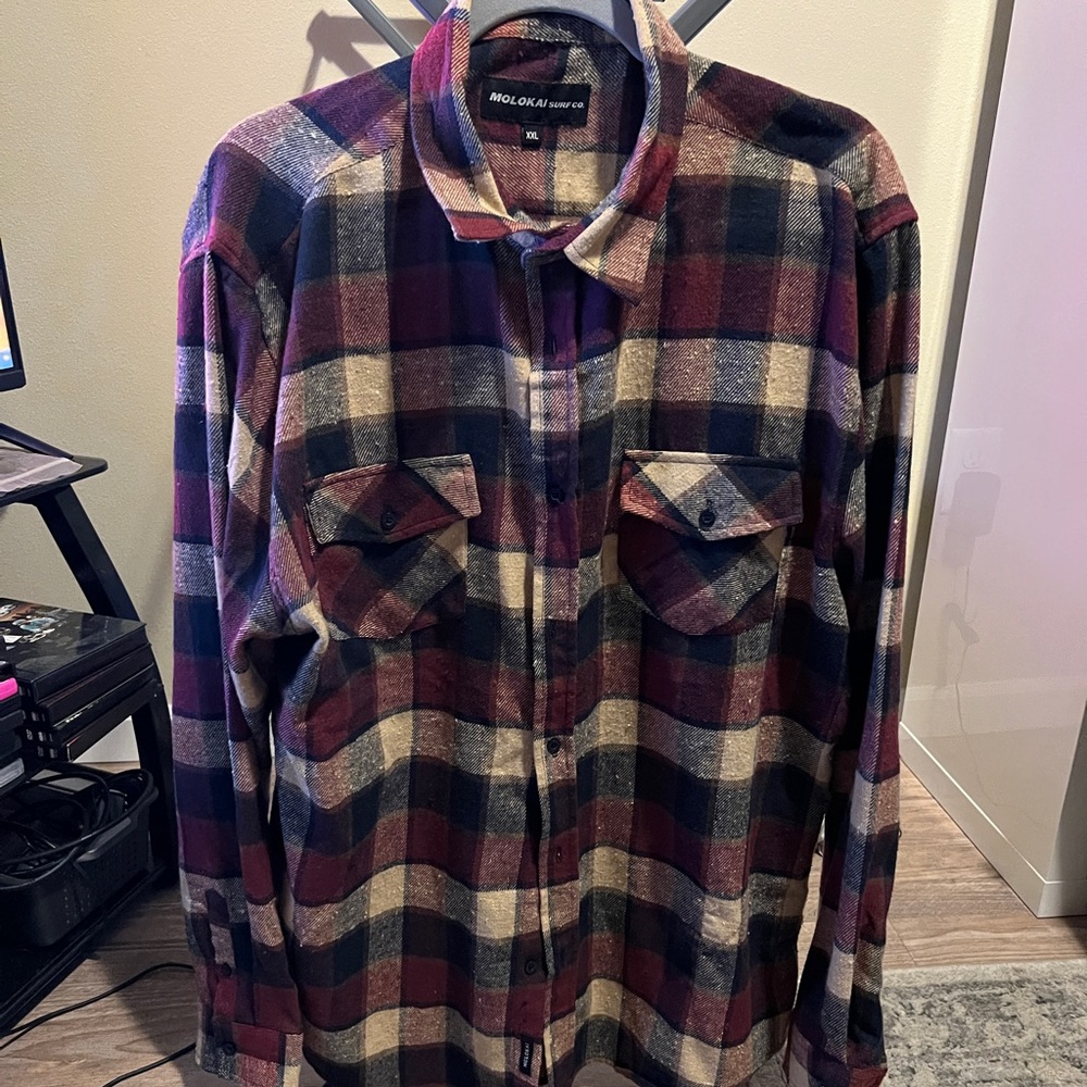 Molokai Surf Co. Flannel Shirt Sz XXL